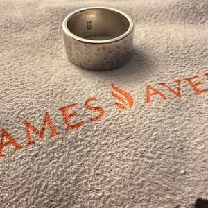 Retired James Avery Wide Hammered Band Ring